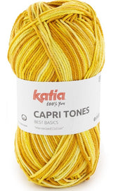 Katia Filato Capri Tones Cotone mercerizzato degradè - 100% Cotone Mercerizzato - Colore 300 Giallo Senape