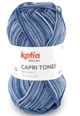 Katia Filato Capri Tones Cotone mercerizzato degradè - 100% Cotone Mercerizzato - Colore 303 Blu