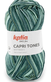 Katia Filato Capri Tones Cotone mercerizzato degradè - 100% Cotone Mercerizzato - Colore 304 Celeste Chiaro Verde
