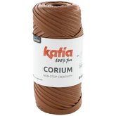 Katia Corium Filato tubolare effetto Cuoio - 100% Poliestere - Colore 102 Tegola