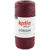 Katia Corium Filato tubolare effetto Cuoio - 100% Poliestere - Colore 103 Viola bordeaux