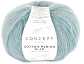 Katia Filato Cotton Merino Glam Colore 309 Blu 50 Grammi