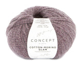 Katia Filato Cotton Merino Glam Colore 310 Malva 50 Grammi