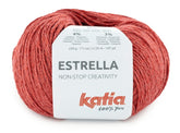 Katia fantasia di cotone e viscosa Estrella - 48% Cotone - 45% Viscosa - 4% Poliestere - 3% Poliammide - Colore 70 Rosso Corallo