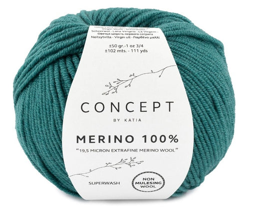 Katia Filato Merino 100% Colore 54 Verde 50 Grammi
