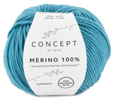 Katia Filato Merino 100% Colore 55 Turchese 50 Grammi