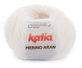 Katia Filato Merino Aran 01 Bianco 100 Grammi