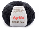 Katia Filato Merino Aran 02 Nero 100 Grammi