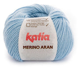 Katia Filato Merino Aran 968 Blu Cielo 100 Grammi