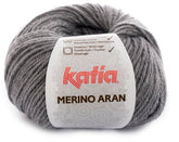 Katia Filato Merino Aran 69 Grigio Medio 100 Grammi
