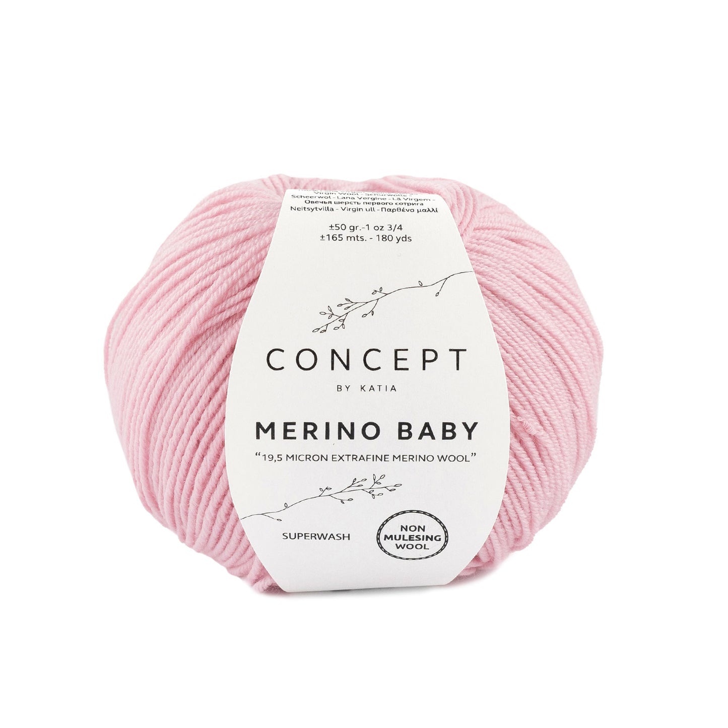 Katia Filato Merino Baby Colore 92 Rosa chiaro 50 Grammi