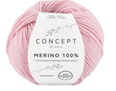 Katia Filato Merino 100% Colore 07 Rosa molto Chiaro 50 Grammi