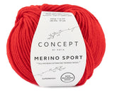 Katia Filato Basic Merino Sport - 100% Merino Extrafine - Colore 04 Rosso