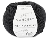 Katia Filato Basic Merino Sport - 100% Merino Extrafine - Colore 402 Grigio Molto Scuro