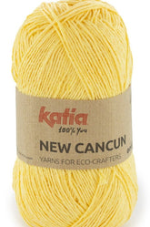 Katia Filato Cotone New Cancun - 50% Acrilico - 50% Cotone - Colore 108 Giallo Pastello