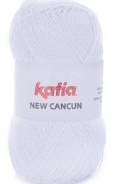 Katia Filato Cotone New Cancun - 50% Acrilico - 50% Cotone - Colore 54 Bianco