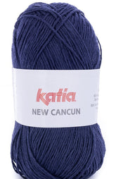 Katia Filato Cotone New Cancun - 50% Acrilico - 50% Cotone - Colore 57 Blu Scuro