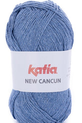 Katia Filato Cotone New Cancun - 50% Acrilico - 50% Cotone - Colore 74 Blu