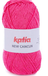 Katia Filato Cotone New Cancun - 50% Acrilico - 50% Cotone - Colore 76 Rosa