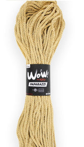 Katia WOW Paparazzi Cordone brillante per Borse - 80% Poliestere - 20% Cotone - Colore Grigio 304 Oro)