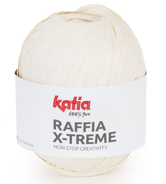 Katia Filato Raffia X-Treme 100 gr - 120 mt Colore 101 Panna