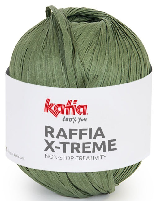 Katia Filato Raffia X-Treme 100 gr - 120 mt Colore 104 Verde Scuro