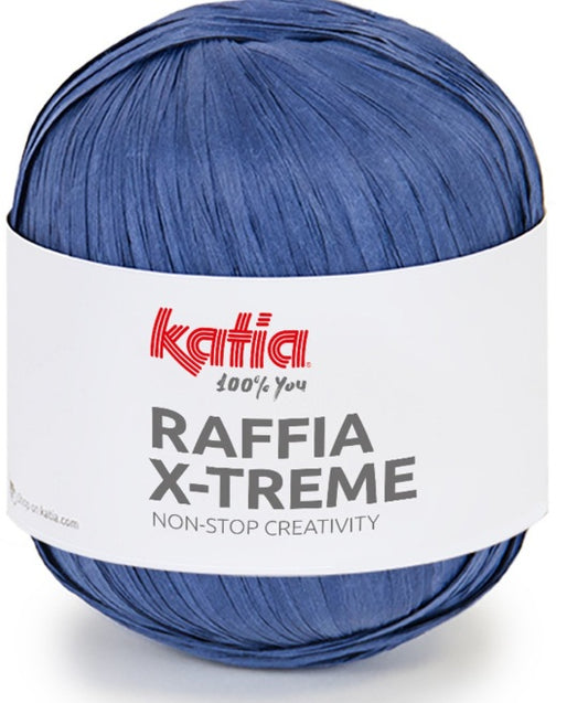 Katia Filato Raffia X-Treme 100 gr - 120 mt Colore 110 Blu Notte