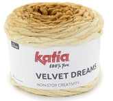 Katia Filato sfumato in ciniglia Katia Velvet Dreams - 100% Poliestere - Colore 105 Senape