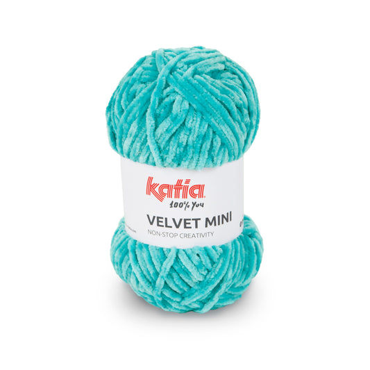 Katia Filato Velvet Mini Colore 208 Blu Acqua 50 Grammi