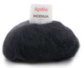 Katia Lana Ingenua - 78% Mohair - 13% Poliammide - 9% Merino - 50 gr 140 mt - Colore 02 Nero