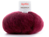 Katia Lana Ingenua - 78% Mohair - 13% Poliammide - 9% Merino - 50 gr 140 mt - Colore 19 Viola bordeaux