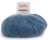Katia Lana Ingenua - 78% Mohair - 13% Poliammide - 9% Merino - 50 gr 140 mt - Colore 38 Blu