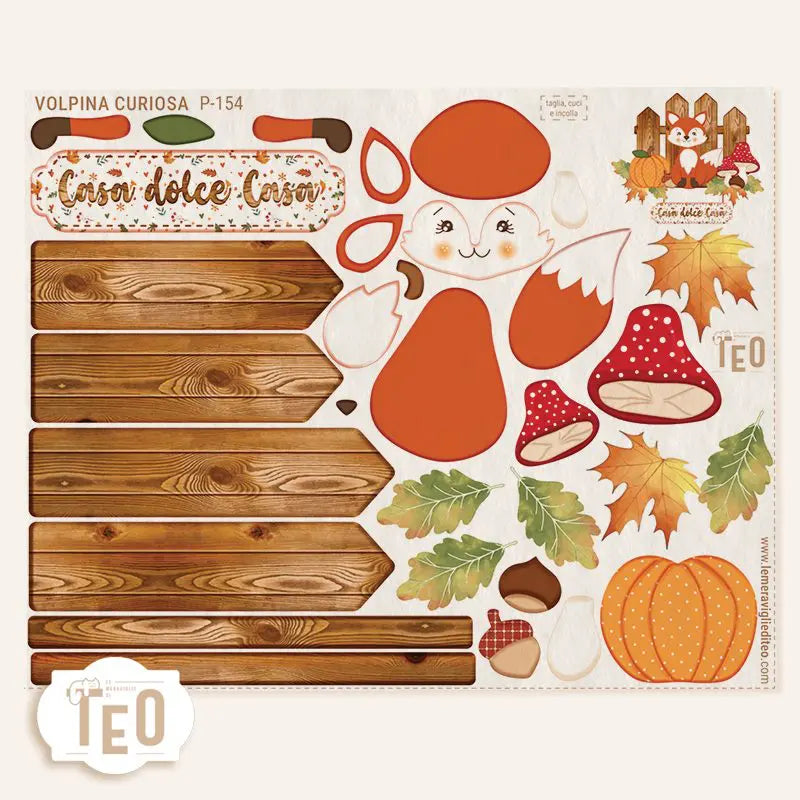 Pannello Teo Collezione Autunno P-154 Volpina Curiosa