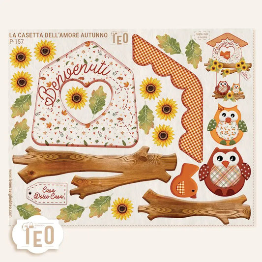 Pannello Teo Collezione Autunno P-157 La Casetta Dell’Amore Autunno