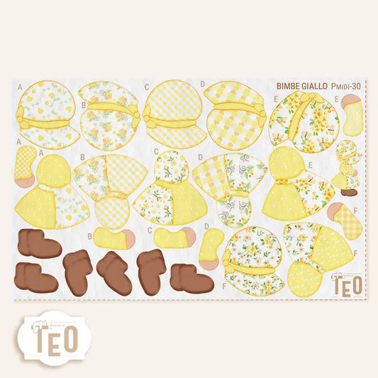 Pannello Teo Collezione Natale P-Midi-30 Bimbe Giallo