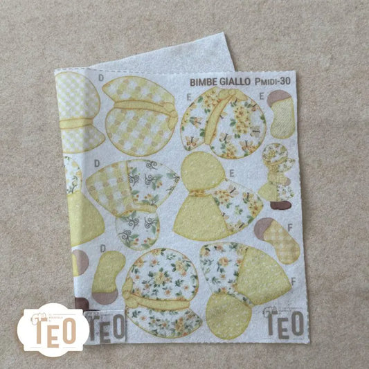 Pannello Teo Collezione Natale P-Midi-30 Bimbe Giallo