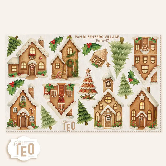 Pannello Teo Collezione Natale P-Midi-47 Pan Di Zenzero Village