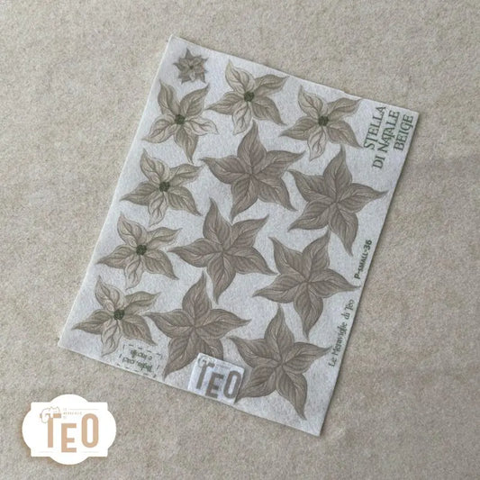 Pannello Teo Collezione Natale P-Small-36 Stella di Natale Beige