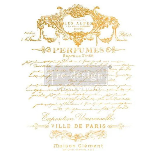 Re Design Decor Transfer Perfume Notes 3 Fogli 45 X 61 cm