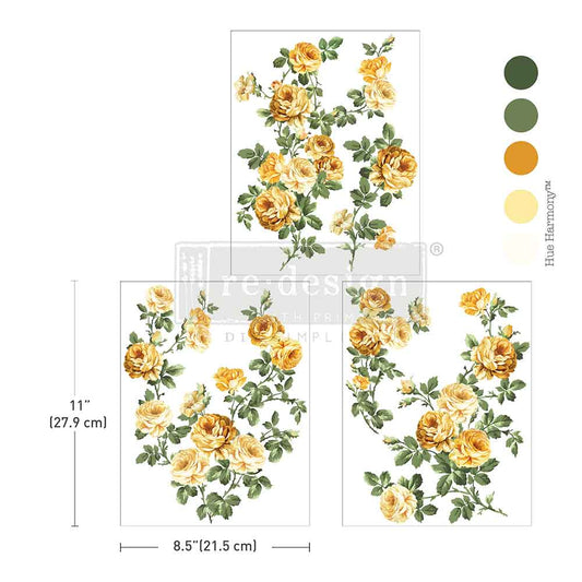 Re Design Decor Transfer Boutique De Provence 3 Fogli 21,5 X 28 cm