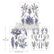 Re Design Decor Transfer Lavander Bunch 3 Fogli 21,5 X 28 cm