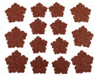 Renkalik Foglie in Feltro Rosa Canina Rosso