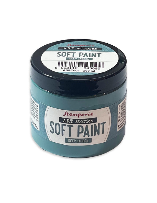 Stamperia Linea Art Stories Soft Paint 200ml - Deep Lagoon -