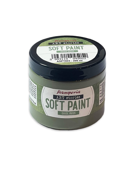 Stamperia Linea Art Stories Soft Paint 200ml - Oxide Moss -