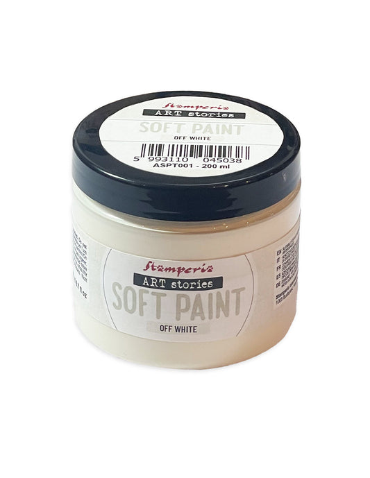 Stamperia Linea Art Stories Soft Paint 200ml - White -