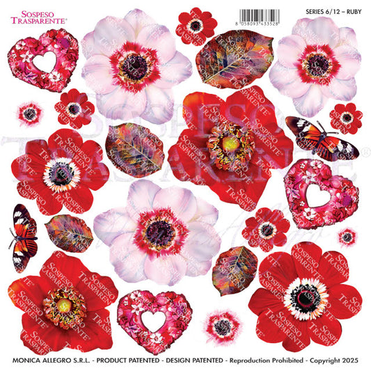 Sospeso Trasparente Pellicola Standard Serie 6 - Modello STS.12 Ruby