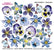 Sospeso Trasparente Pellicola Mini Flower Royal Blue n 01
