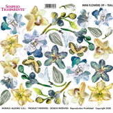 Sospeso Trasparente Pellicola Mini Flower Teal n 09