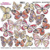 Sospeso Trasparente Pellicola 06 Mini Scrap Red Butterfly