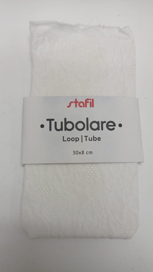 Stafil Tubolare loop 30 x 8 cm In Pizzo Colore Bianco